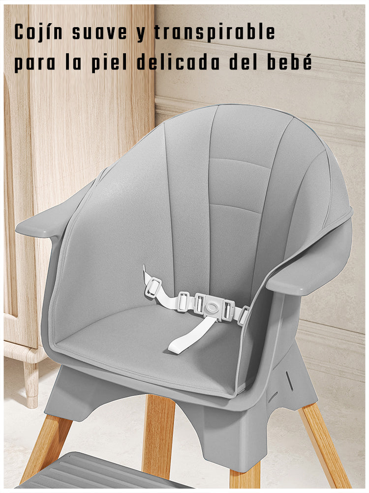 Silla de Comer 3 en 1 para Bebés – Altura Ajustable, Segura y Ergonómica – NidoMágico